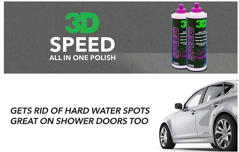  3D Speed Car Polish & Wax – 32oz – All-In-One Scratch Remover &  Swirl Correction with Wax Protection : Automotive
