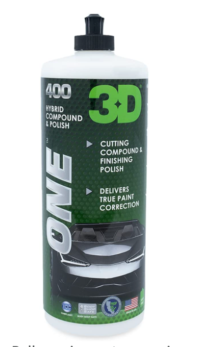 32oz 3D ONE & SPEED Combo-Rubbing Compound-Polish-All In One Kit – 3D Car  Care Miami