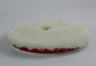 5 IN NATURAL WOOL PAD WITH BURGUNDY FOAM