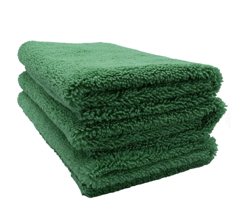 3D Microfiber Green 16x16 Edgeless 400gsm Towel